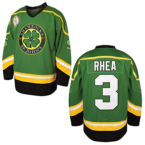 MESOSPERO 3 Ross The BOSS Rhea Hockey Jersey for Men,ST John's Shamrocks Stitched with EMHL Patch White Green Black (3 Green，X-Large) - Image 1