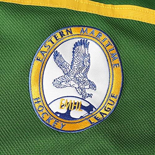 MESOSPERO 3 Ross The BOSS Rhea Hockey Jersey for Men,ST John's Shamrocks Stitched with EMHL Patch White Green Black (3 Green，X-Large) - Image 4