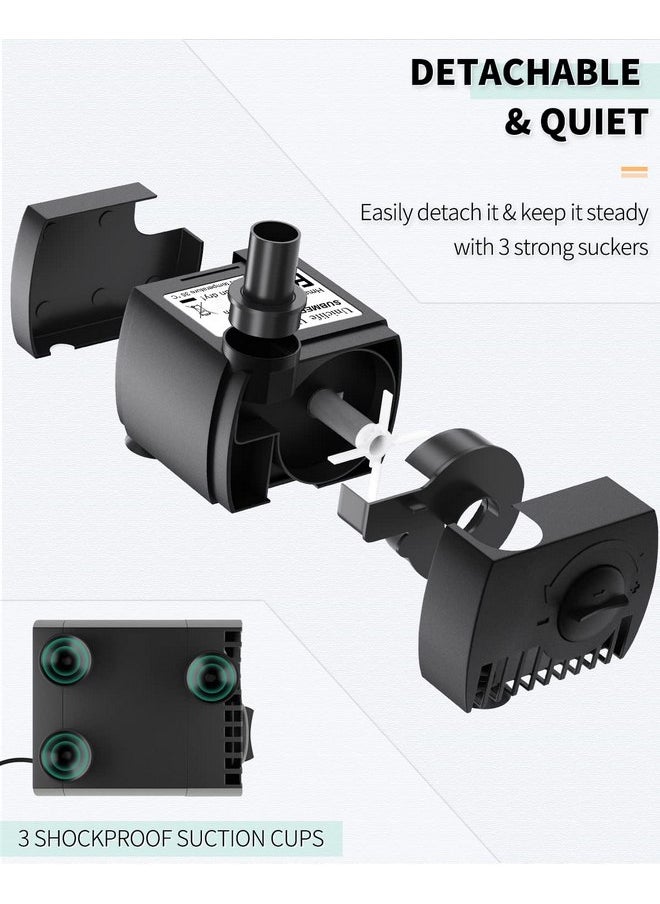 Uniclife Uniclife 80 GPH Submersible Water Pump 4W 2.4ft High Lift Quiet Pump for Fountain Aquarium Fish Tank  - Image 5