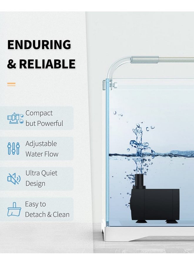 Uniclife Uniclife 80 GPH Submersible Water Pump 4W 2.4ft High Lift Quiet Pump for Fountain Aquarium Fish Tank  - Image 3