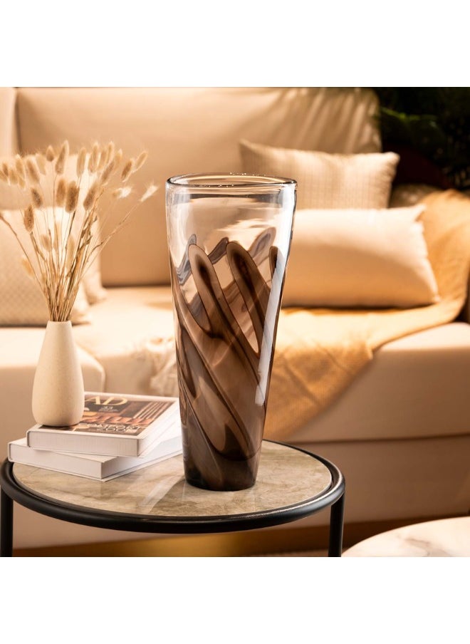 MAAC HOME - MAAC Home Coastal Charm Handmade Glass Vase - Large Elegant Ceramic Vase for Home Décor - Modern Minimalist Design, Ideal for Living Room, Office, Foyer Table and Centerpiece Display - Image 1