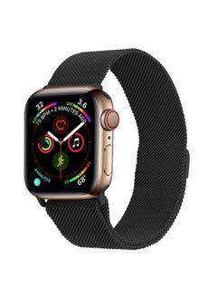 Generic Replacement Strap Milanese Stainless Steel Watch Band For Apple Watch Series 9&8&7 41mm / SE 3&SE 2&6&SE&5&4 40mm / 3&2&1 38mm Black 