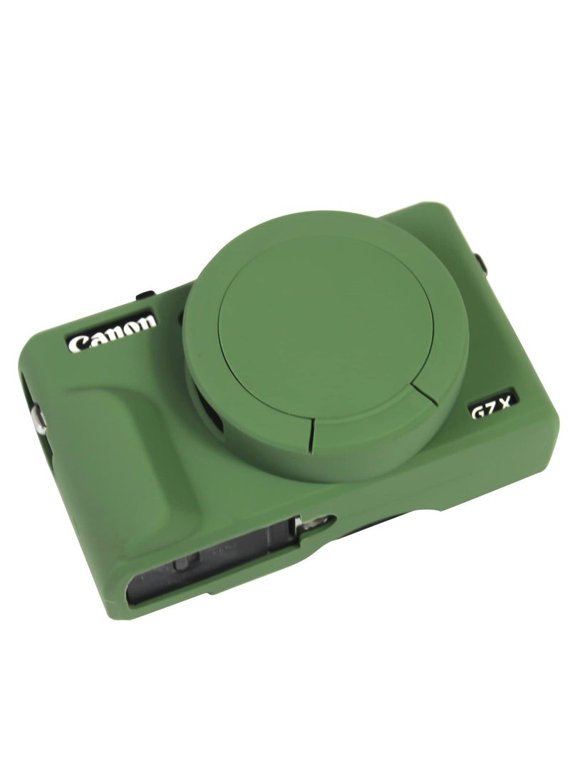 Case for Canon Powershot G7 X Mark III Digital Camera Soft Silicone Protective Cover with Removable Lens Cover for Canon Powershot G7X Mark III DSLR Camera (Green) - Image 1