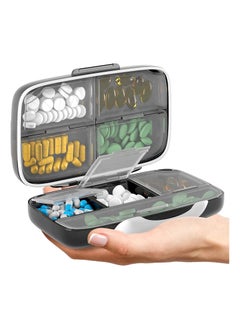 General Pill Organiser Airtight Pill Box Large Pill Dispenser Home Travel Supplement Holder Portable Vitamin Sorter  - Image 1