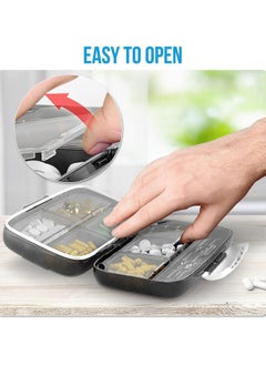 General Pill Organiser Airtight Pill Box Large Pill Dispenser Home Travel Supplement Holder Portable Vitamin Sorter  - Image 5