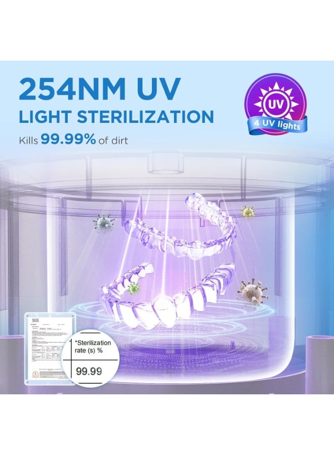 general Dental Ultrasonic Retainer Cleaner Machine: 45kHz Dental Cleaning Pod with Digital Timer & 200ML, Deep Cleaning for Dentures, Mouth Guards, Aligners, Night Guards, Braces, Toothbrush Heads & Jewelry - Image 4