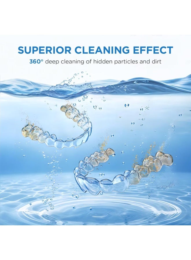 general Dental Ultrasonic Retainer Cleaner Machine: 45kHz Dental Cleaning Pod with Digital Timer & 200ML, Deep Cleaning for Dentures, Mouth Guards, Aligners, Night Guards, Braces, Toothbrush Heads & Jewelry - Image 2