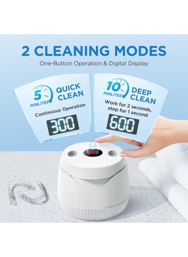 general Dental Ultrasonic Retainer Cleaner Machine: 45kHz Dental Cleaning Pod with Digital Timer & 200ML, Deep Cleaning for Dentures, Mouth Guards, Aligners, Night Guards, Braces, Toothbrush Heads & Jewelry - Image 5