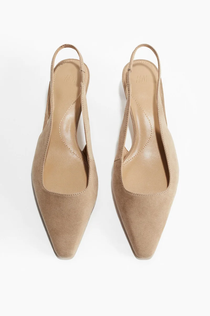 اتش اند ام Pointed slingbacks