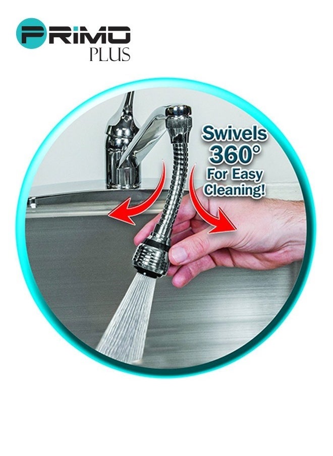 PRIMO PLUS Instant Hands Free Faucet Swivel Sprayer Sink Hose Silver  - Image 3
