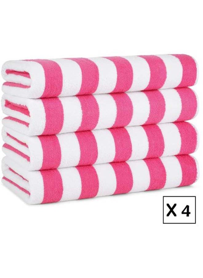 SIGNOOLA - Signoola 4 Beach towel 70 x 180 cm Rose Stripes, 100% cotton. - Image 1