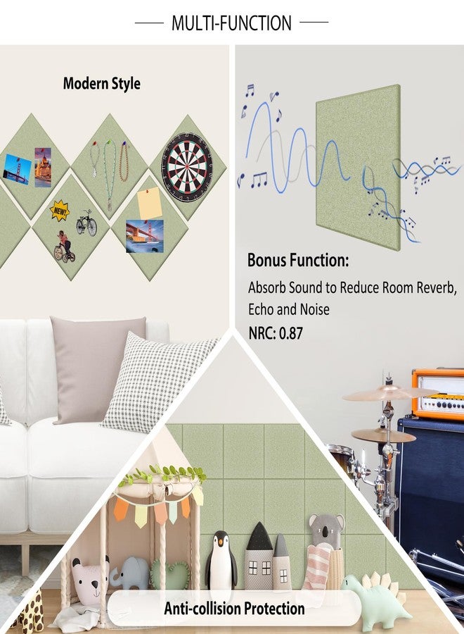 BXI Felt Bulletin Board, 36 X 24 Inches 6 Pcs Self-Adhesive Cork Board with 30 Pushpins, Sturdy Poster Pin Board Acoustic Wall Panels, Vision Board Picture Board for Home Office Dorm Classroom Decor - Image 4