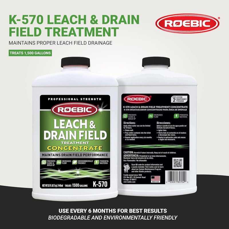 Roebic K-570-Q 32-Ounce Leach and Drain Field Opener Concentrate - Environmentally Friendly and Biodegradable Solution - Image 2