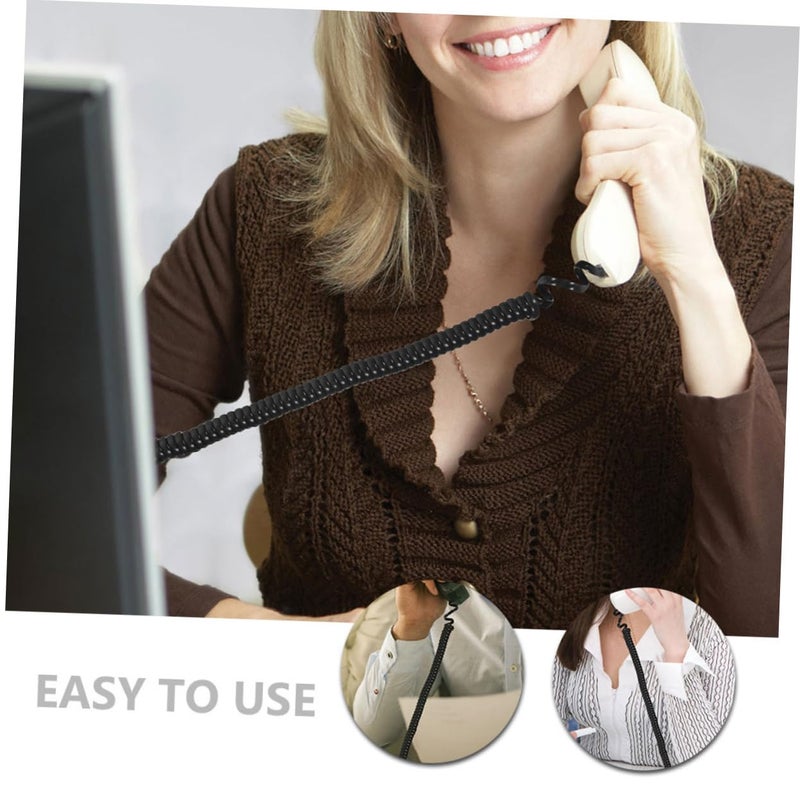 3 Pack Coiled Telephone Cord Flexible Durable Landline Cable for Clear Sound Communication - Image 4