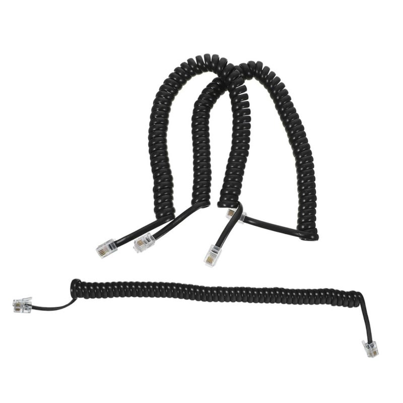 3 Pack Coiled Telephone Cord Flexible Durable Landline Cable for Clear Sound Communication - Image 2