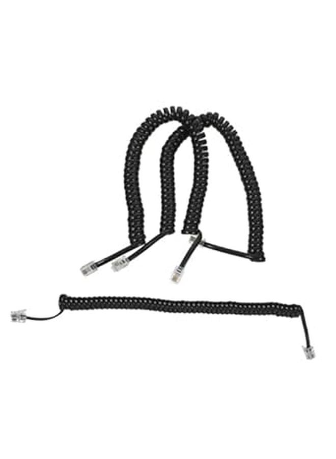 3 Pack Coiled Telephone Cord Flexible Durable Landline Cable for Clear Sound Communication - Image 1