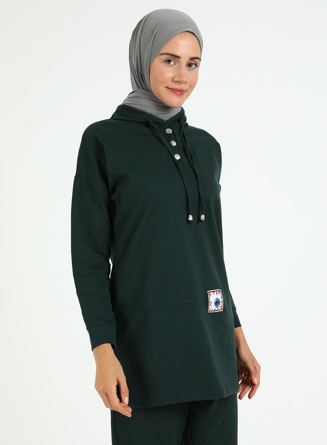 Bwest Modest Longline Hooded Top Tracksuit Set - Image 1