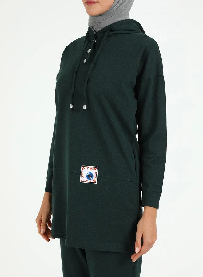 Bwest Bwest Modest Longline Hooded Top Tracksuit Set
