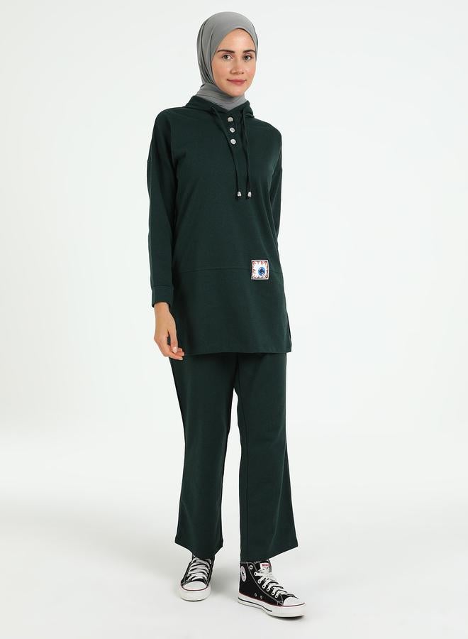 Bwest Modest Longline Hooded Top Tracksuit Set - Image 5