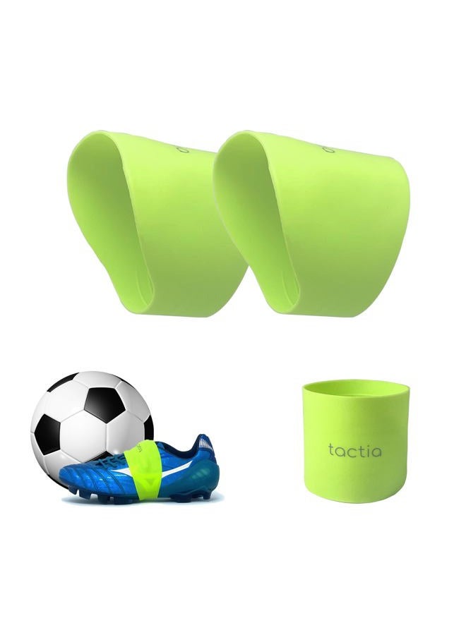 Tactia Soccer Lace Bands Youth – Premium Silicone – Lace Cover for Soccer Cleats, Soccer Shoe Lace Bands (1 Pair), Green, 5Y - 10 Men/11 Women - Image 1
