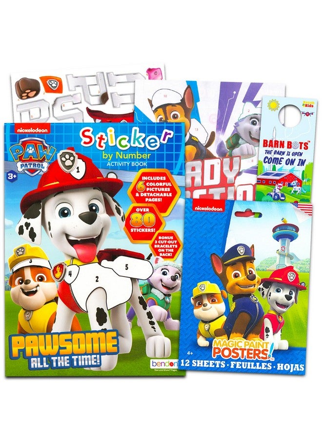 nickelodeon Nickelodeon Paw Patrol Sticker by Number Book Set - Paw Patrol Skye Chase Activity Sticker Book Bundle with Sticker Mosaic Book Plus Coloring Pages, Stickers, More | Paw Patrol Activity Book for Kids  - Image 1