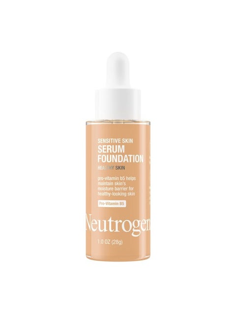 Healthy Skin Sensitive Skin Serum Foundation with Pro-Vitamin B5, Color Correcting & Pore Minimizing Liquid Foundation & Face Serum, Buildable Coverage, Medium 01, 1 oz