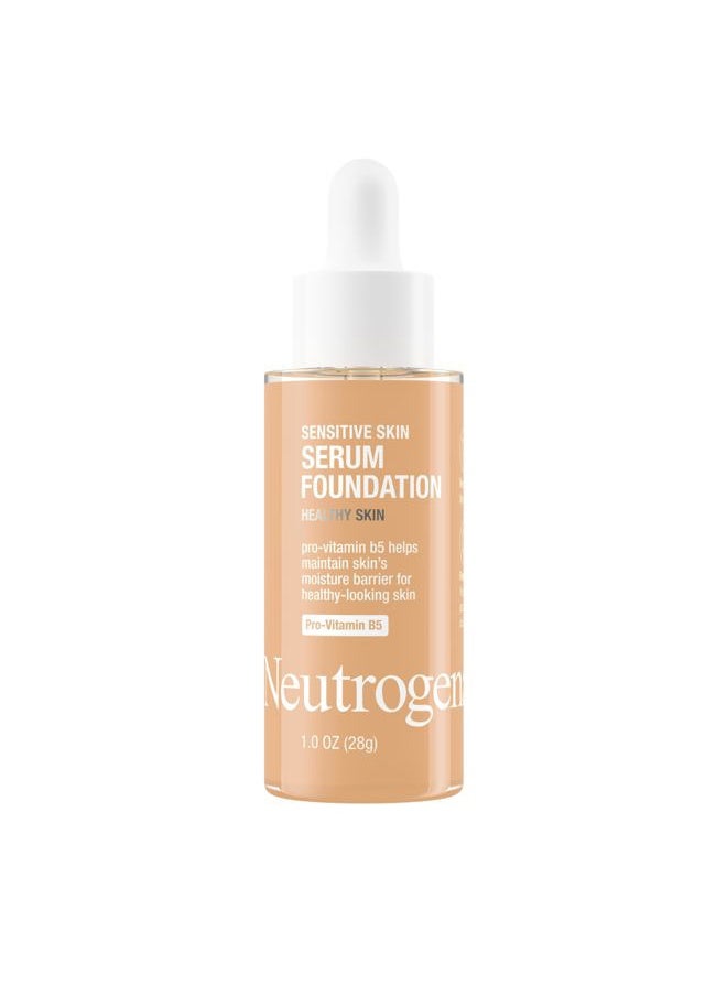 Neutrogena - Healthy Skin Sensitive Skin Serum Foundation with Pro-Vitamin B5, Color Correcting & Pore Minimizing Liquid Foundation & Face Serum, Buildable Coverage, Medium 01, 1 oz - Image 1