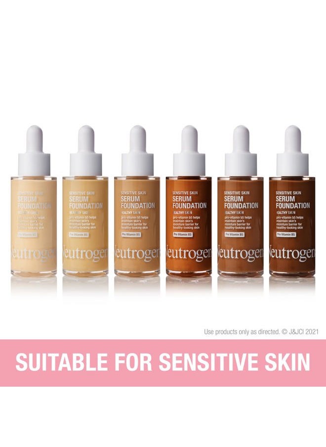 Neutrogena - Healthy Skin Sensitive Skin Serum Foundation with Pro-Vitamin B5, Color Correcting & Pore Minimizing Liquid Foundation & Face Serum, Buildable Coverage, Medium 01, 1 oz - Image 1