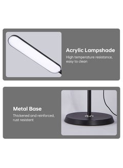 Perfin Floor Lamp Convertible Table Desk Light, Stepless Dimming& Color Adjustable Dual-purpose Light, Touch Control Stand Light 360Â° Rotatable Gooseneck Reading Architect Task Lamps for Home Office Black 25x25x160 cm  - Image 5
