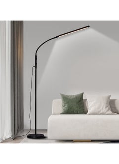 Perfin Floor Lamp Convertible Table Desk Light, Stepless Dimming& Color Adjustable Dual-purpose Light, Touch Control Stand Light 360Â° Rotatable Gooseneck Reading Architect Task Lamps for Home Office Black 25x25x160 cm  - Image 1
