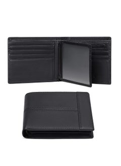Slim Wallet for Men, Slim Minimalist Front Pocket RFID Blocking Leather Wallets for Men Women, Genuine Leather RFID Blocking Bifold Wallet With ID Window and 16 Credit Card Pockets