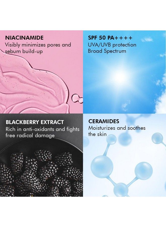CONSCIOUS CHEMIST ® جل واقي من الشمس خفيف الوزن هجين بعامل حماية من الشمس 50 Pa ++++ مع مستخلص التوت الأسود النياسيناميد المقاوم للماء؛ غير دهني ولا يترك علامات بيضاء؛ مناسب لجميع أنواع البشرة خالٍ من القسوة؛ 50 جم - Image 5