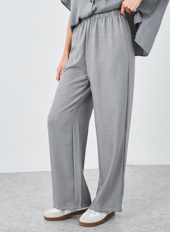 Styli Women Grey Relaxed Fit Shirt and Trouser Modest Set - Image 5