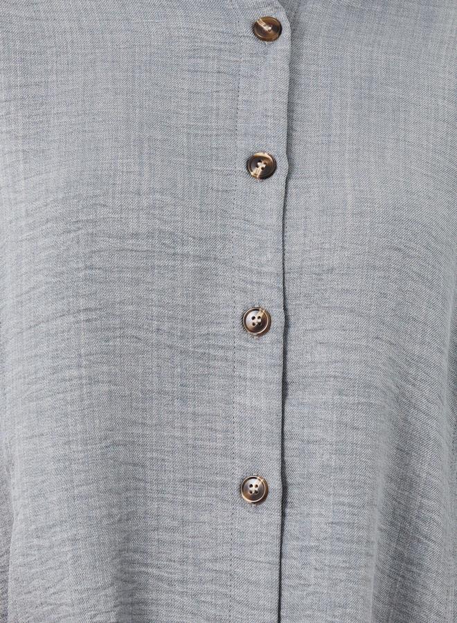 Styli Women Grey Relaxed Fit Shirt and Trouser Modest Set - Image 4