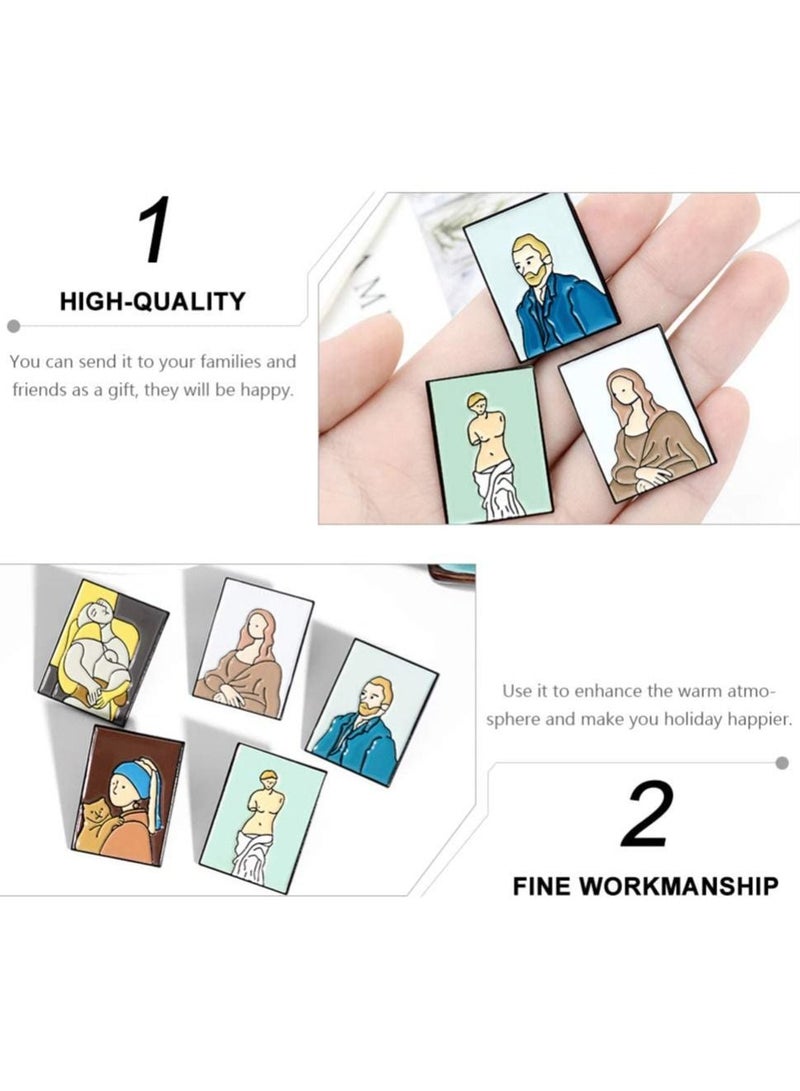 Y&D Brooch 5 Pack Cartoon Brooch Lapel Pin Set Handmade Enamel Badge Novelty Pins for DIY Clothing Bag Backpack Jacket Hat - Image 2