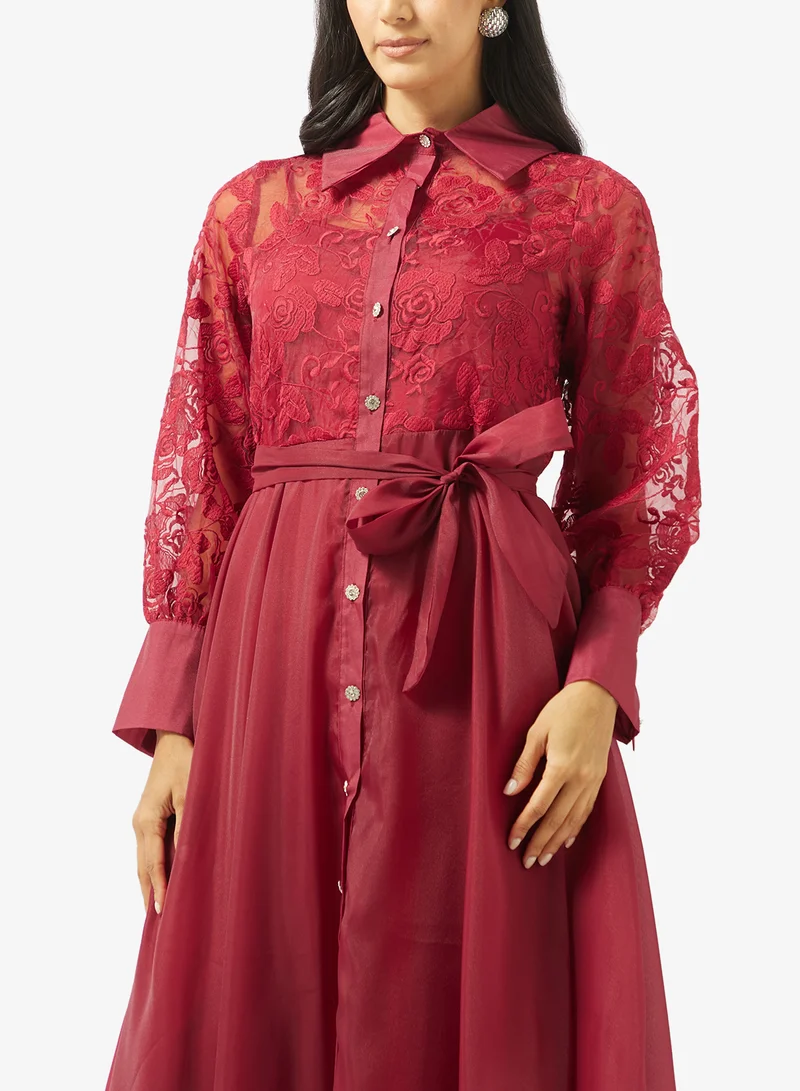 Khizana  Lace A-line Dress for Women | Best Price UAE