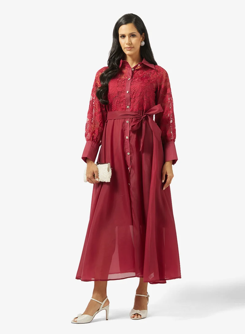 Khizana  Lace A-line Dress for Women | Best Price UAE