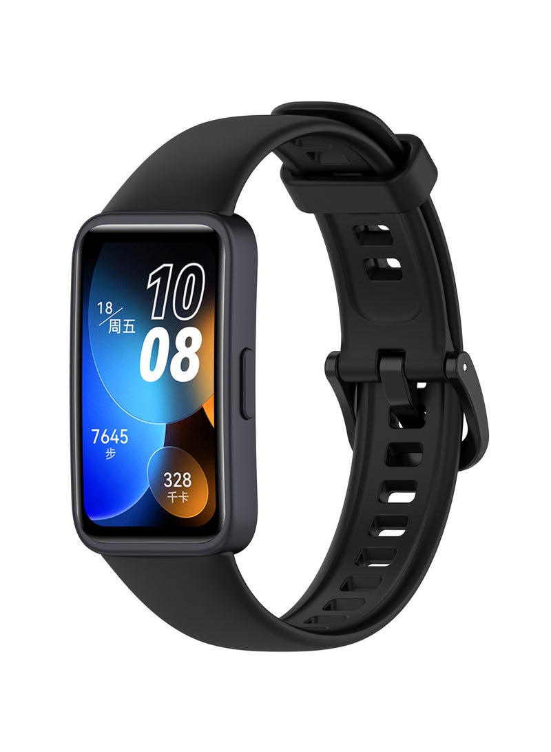 3-Pieces Classic Silicone band Huawei Band 8，Replacement Band Strap Wristband Sport Band，for For Huawei Band 8/Huawei Band 9，waterproof, sweat resistant, comfortable to wear (White/Black/Green) - Image 4