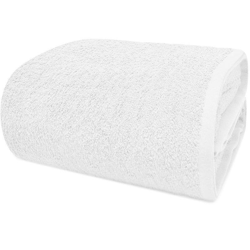 DAN RIVER 100 Cotton Premium Bath Sheets  550 GSM 40x80 Inches Highly Absorbent and Quick Dry Extra Large Luxury Bath Towels  Super Soft Towels for Bathroom Hotel White Pack of 1
