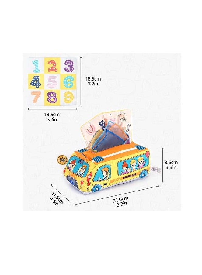 Baby Basket Stuffers Tissue Box Toy, Baby Montessori Sensory Toys with Crinkle Paper Colorful Soft Scarf for 0-3-6-9-12 Months Infants Newborns Gift - Image 4