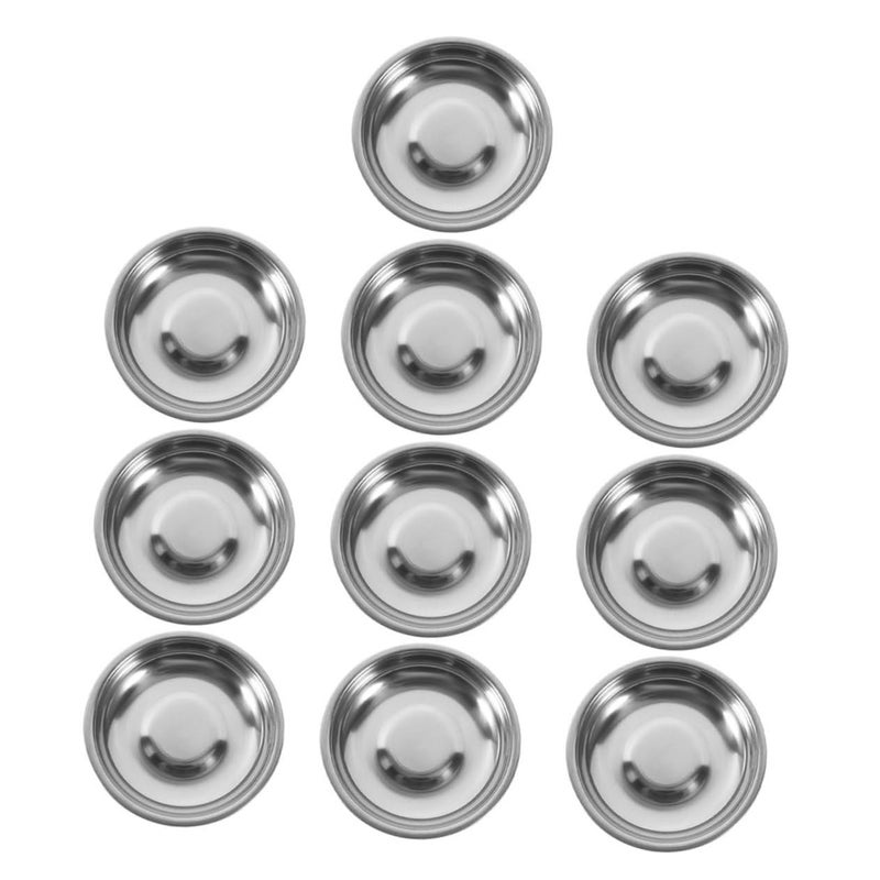 10pcs Stainless Steel Dipping Bowls Round Condiment Dishes for Sauces Mustard Spices Easy to Clean - Image 2