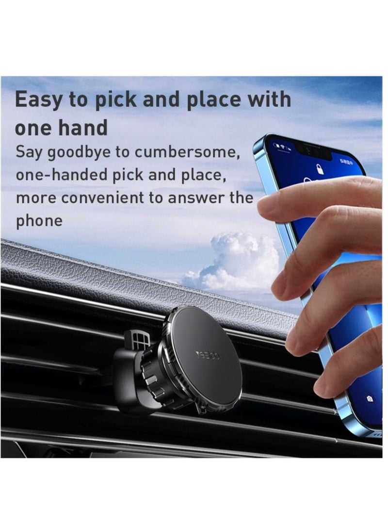 Yesido C160 Suction Cup Type Telescopic Rod Magnetic Car Phone Holder (Black) - Image 4