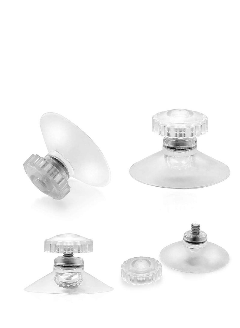 Clear Suction Cups without Hooks Plastic Sucker Pads without Hooks Plastic Suction Cups for Fairy Lights Strong Adhesive Force Hanging Decoration Suitable for Window Glass Bathroom Kitchen - Image 1