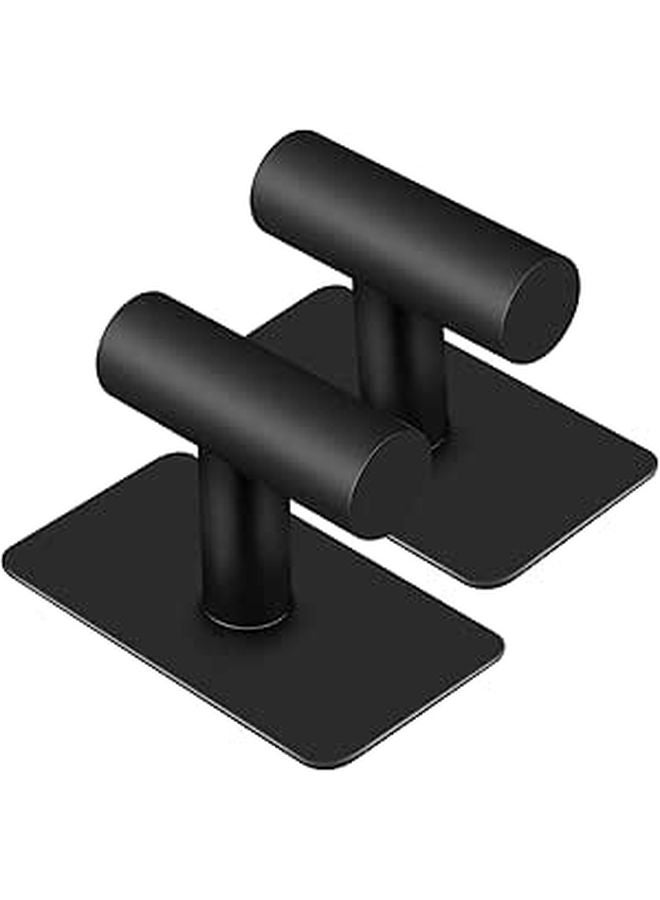 Heavy Duty Self Adhesive Stainless Steel Wall Hooks 2 Pack Damage Free - Image 1
