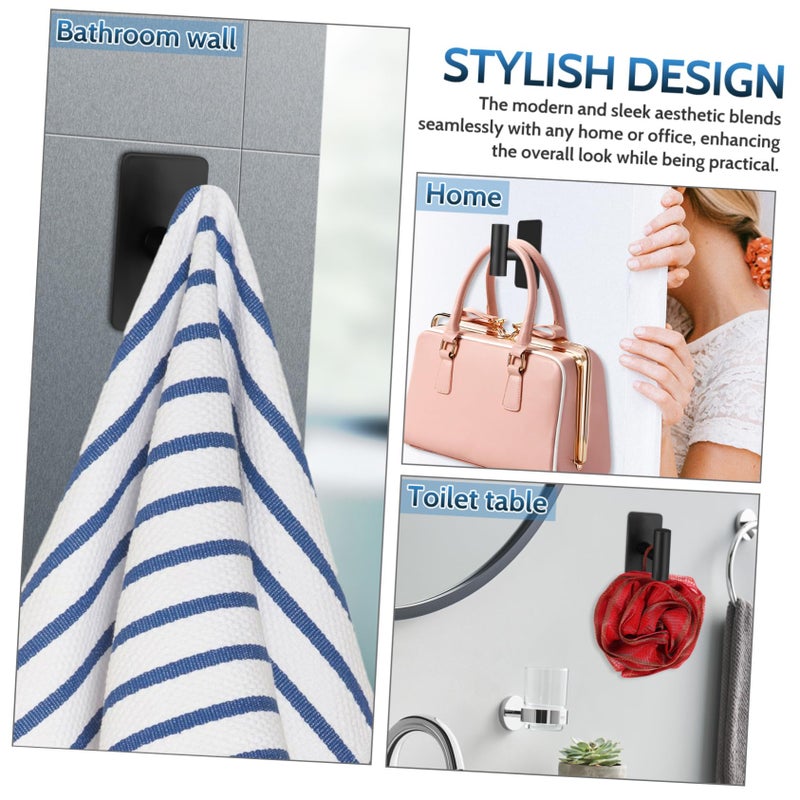 Heavy Duty Self Adhesive Stainless Steel Wall Hooks 2 Pack Damage Free - Image 4