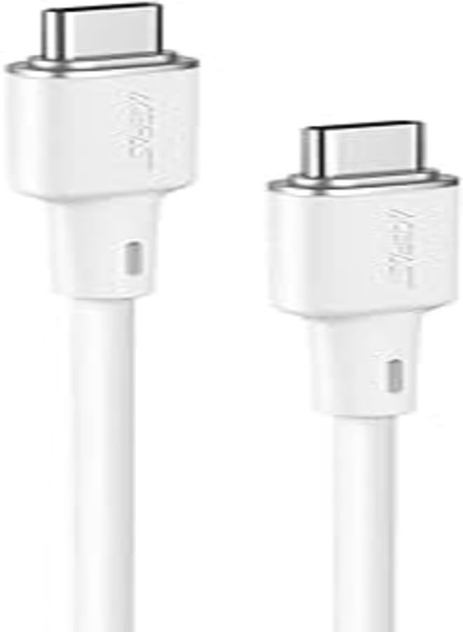 كابل بيانات ACEFAST من السيليكون وسبائك الزنك USB-C (أبيض)