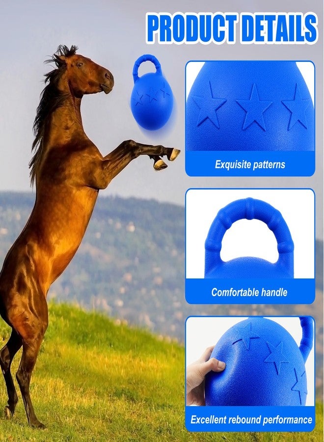 Seenelling كرة حصان من سينيلينج مقاس 10 بوصات بمقبض، لعبة إسطبل برائحة الفواكه، كرة لعب مطاطية مضادة للانفجار وبطيئة الارتداد للخيول لتخفيف الملل، وإثراء بيئة الإسطبل والتدريب التفاعلي - Image 3