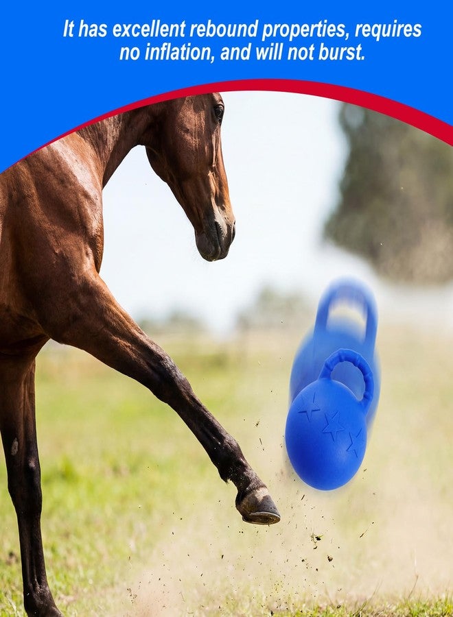 Seenelling كرة حصان من سينيلينج مقاس 10 بوصات بمقبض، لعبة إسطبل برائحة الفواكه، كرة لعب مطاطية مضادة للانفجار وبطيئة الارتداد للخيول لتخفيف الملل، وإثراء بيئة الإسطبل والتدريب التفاعلي - Image 5