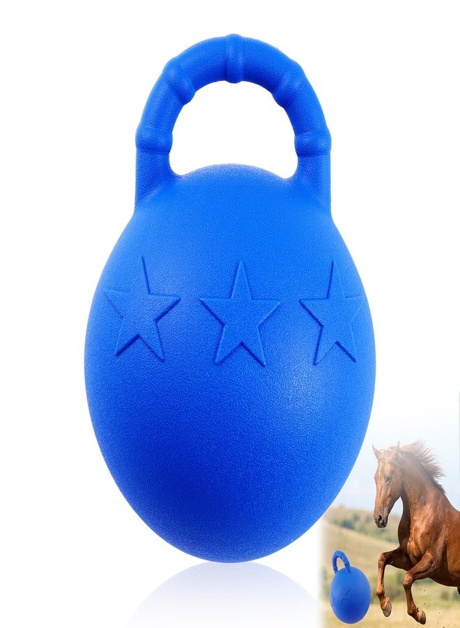 Seenelling كرة حصان من سينيلينج مقاس 10 بوصات بمقبض، لعبة إسطبل برائحة الفواكه، كرة لعب مطاطية مضادة للانفجار وبطيئة الارتداد للخيول لتخفيف الملل، وإثراء بيئة الإسطبل والتدريب التفاعلي - Image 1
