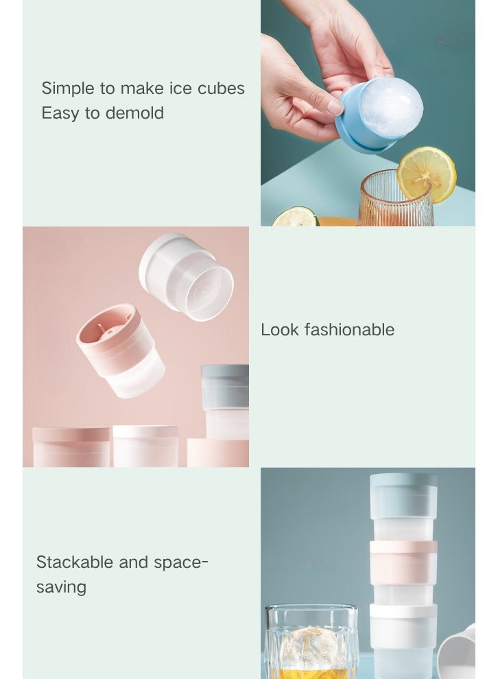 3Pcs Large Silicone Ice Sphere Molds, Suitable for Making Ice Balls for Whiskey and Other Beverages - Image 2